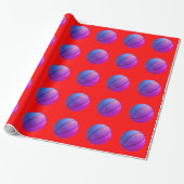 Pop Art Basketball Cadeaupapier (Uitgerold)
