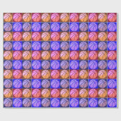Pop Art Basketball Cadeaupapier (Vlak)