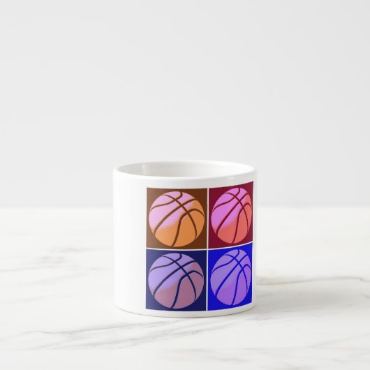 Pop Art Basketball Espresso Kop (Voorkant)