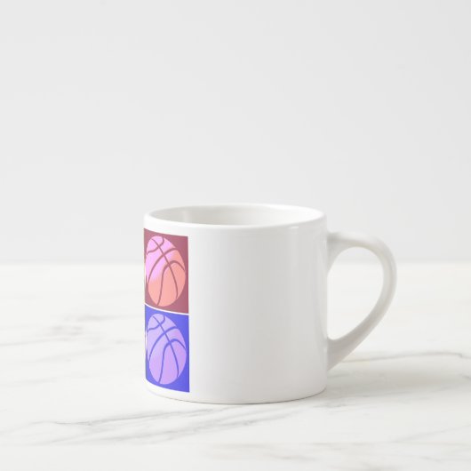 Pop Art Basketball Espresso Kop (Rechts)