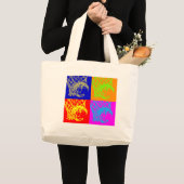 Pop Art Basketball Grote Tote Bag (Voorkant (product))