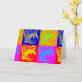 Pop Art Basketball Kaart (Gele Bloem)