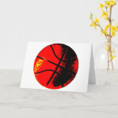 Pop Art Basketball Kaart (Gele Bloem)