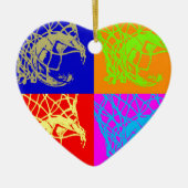 Pop Art Basketball Keramisch Ornament (Voorkant)