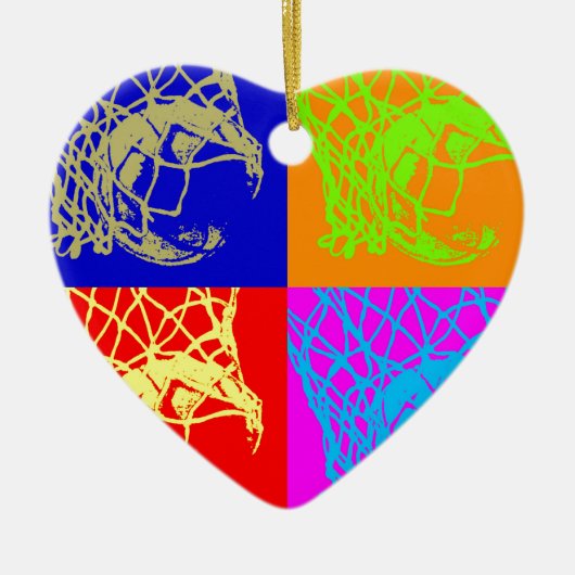 Pop Art Basketball Keramisch Ornament (Voorkant)