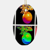 Pop Art Basketball Keramisch Ornament (Rechts)