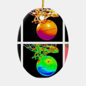 Pop Art Basketball Keramisch Ornament (Voorkant)
