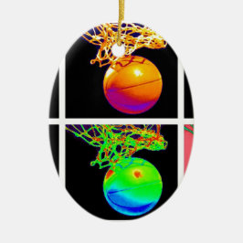 Pop Art Basketball Keramisch Ornament