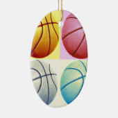 Pop Art Basketball Keramisch Ornament (Rechts)