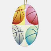 Pop Art Basketball Keramisch Ornament (Links)