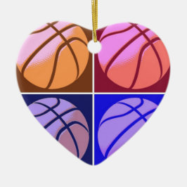 Pop Art Basketball Keramisch Ornament