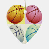 Pop Art Basketball Keramisch Ornament (Rechts)