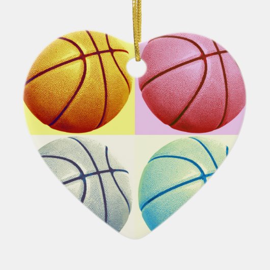 Pop Art Basketball Keramisch Ornament (Voorkant)