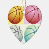 Pop Art Basketball Keramisch Ornament (Links)