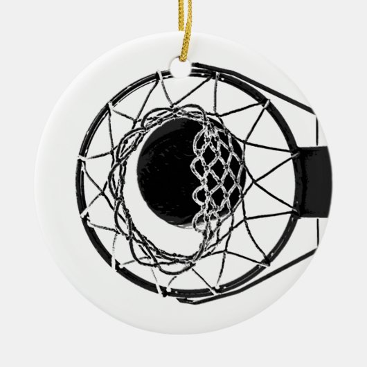 Pop Art Basketball Keramisch Ornament (Voorkant)