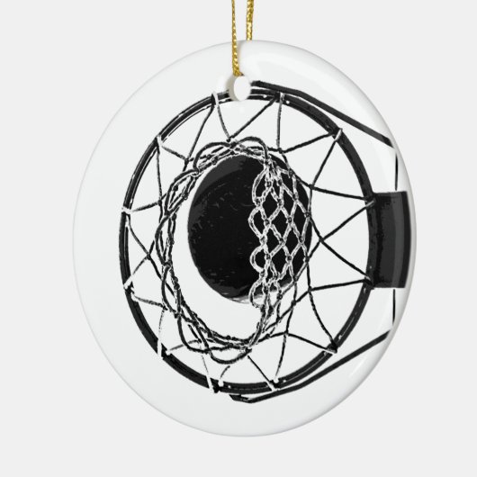 Pop Art Basketball Keramisch Ornament (Links)