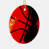 Pop Art Basketball Keramisch Ornament (Rechts)