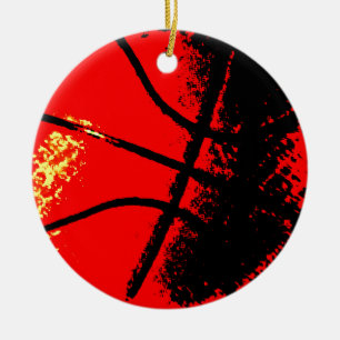 Pop Art Basketball Keramisch Ornament