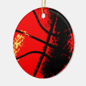 Pop Art Basketball Keramisch Ornament (Links)