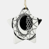 Pop Art Basketball Keramisch Ornament (Rechts)