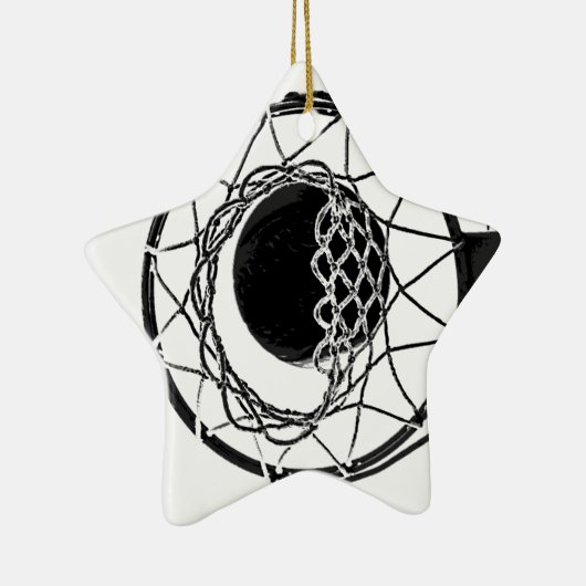 Pop Art Basketball Keramisch Ornament (Rechts)