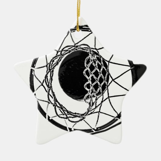 Pop Art Basketball Keramisch Ornament (Voorkant)