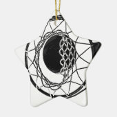 Pop Art Basketball Keramisch Ornament (Links)
