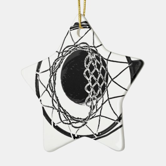 Pop Art Basketball Keramisch Ornament (Links)