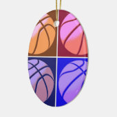 Pop Art Basketball Keramisch Ornament (Links)