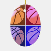 Pop Art Basketball Keramisch Ornament (Voorkant)