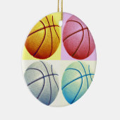 Pop Art Basketball Keramisch Ornament (Rechts)