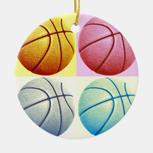 Pop Art Basketball Keramisch Ornament