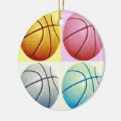 Pop Art Basketball Keramisch Ornament (Links)