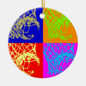 Pop Art Basketball Keramisch Ornament (Voorkant)