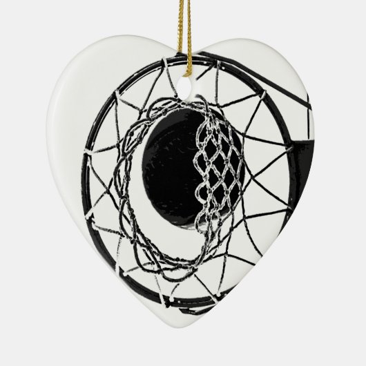 Pop Art Basketball Keramisch Ornament (Rechts)