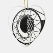 Pop Art Basketball Keramisch Ornament (Links)