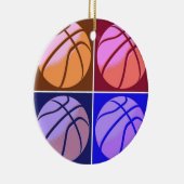 Pop Art Basketball Keramisch Ornament (Rechts)