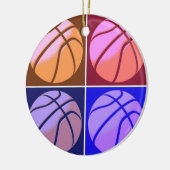 Pop Art Basketball Keramisch Ornament (Links)