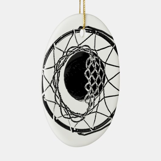 Pop Art Basketball Keramisch Ornament (Rechts)