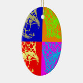 Pop Art Basketball Keramisch Ornament (Rechts)