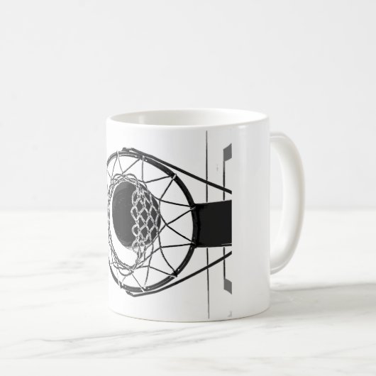 Pop Art Basketball Koffiemok (Voorkant rechts)