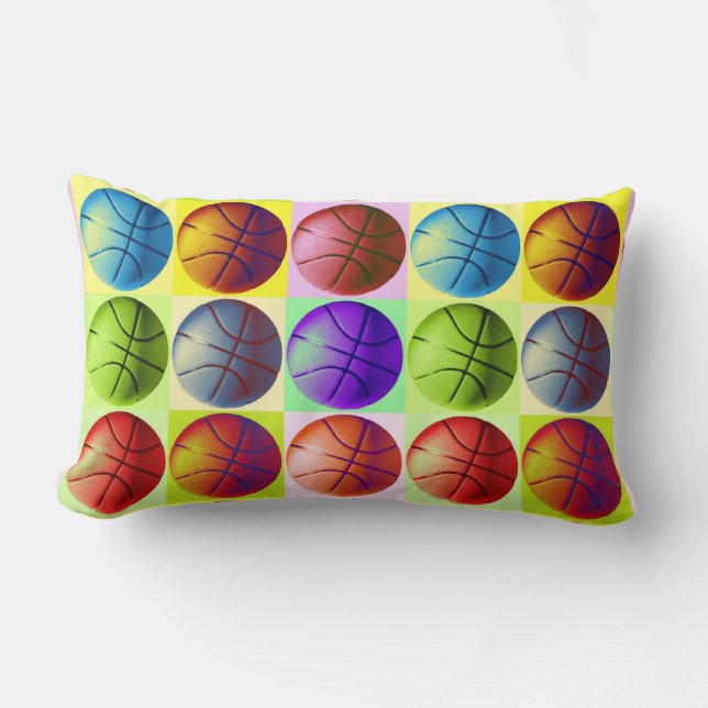 Pop Art Basketball Kussen (Voorkant)