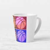 Pop Art Basketball Latte Mok (Rechterhoek)