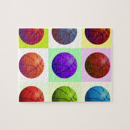 Pop Art Basketball Legpuzzel (Horizontaal)