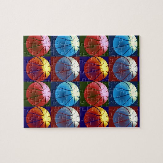 Pop Art Basketball Legpuzzel (Horizontaal)
