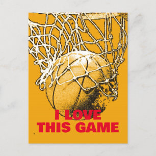 Pop Art Basketball Love this Game Briefkaart