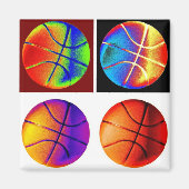 Pop Art Basketball Magneet (Voorkant)