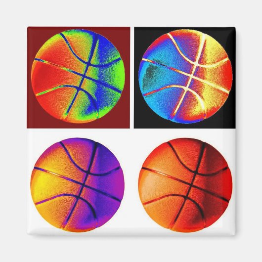 Pop Art Basketball Magneet (Voorkant)