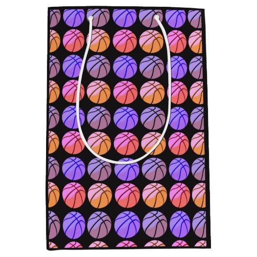 Pop Art Basketball Medium Cadeauzakje (Voorkant)