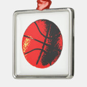 Pop Art Basketball Metalen Ornament (Links)